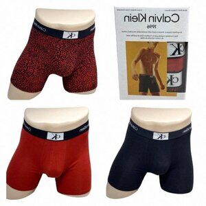 Calvin Klein 3 Pack Underwear Boxer Brief Cotton Stretch NB3529911 Men Red Black
